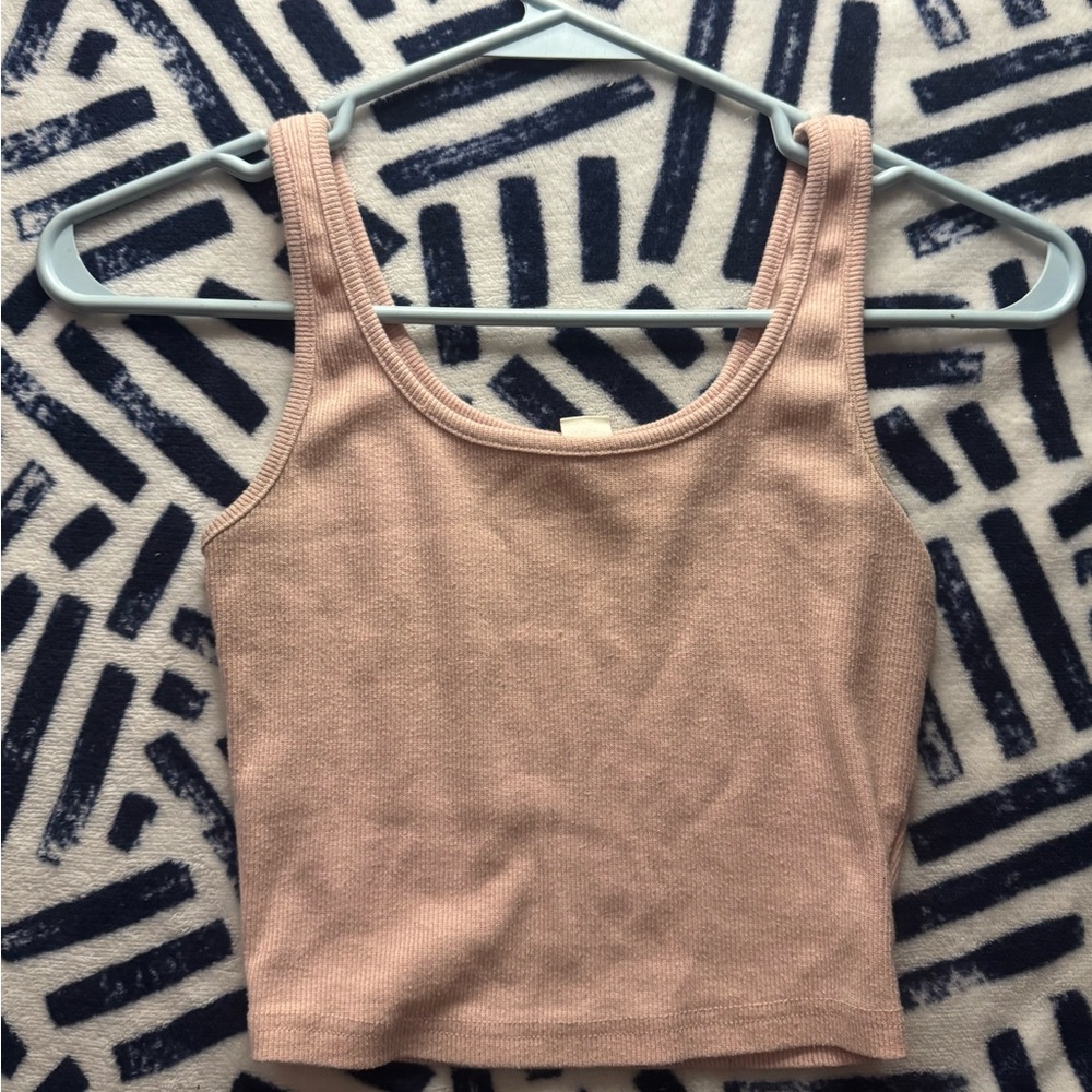 Women's Cropped Pink Tank Top